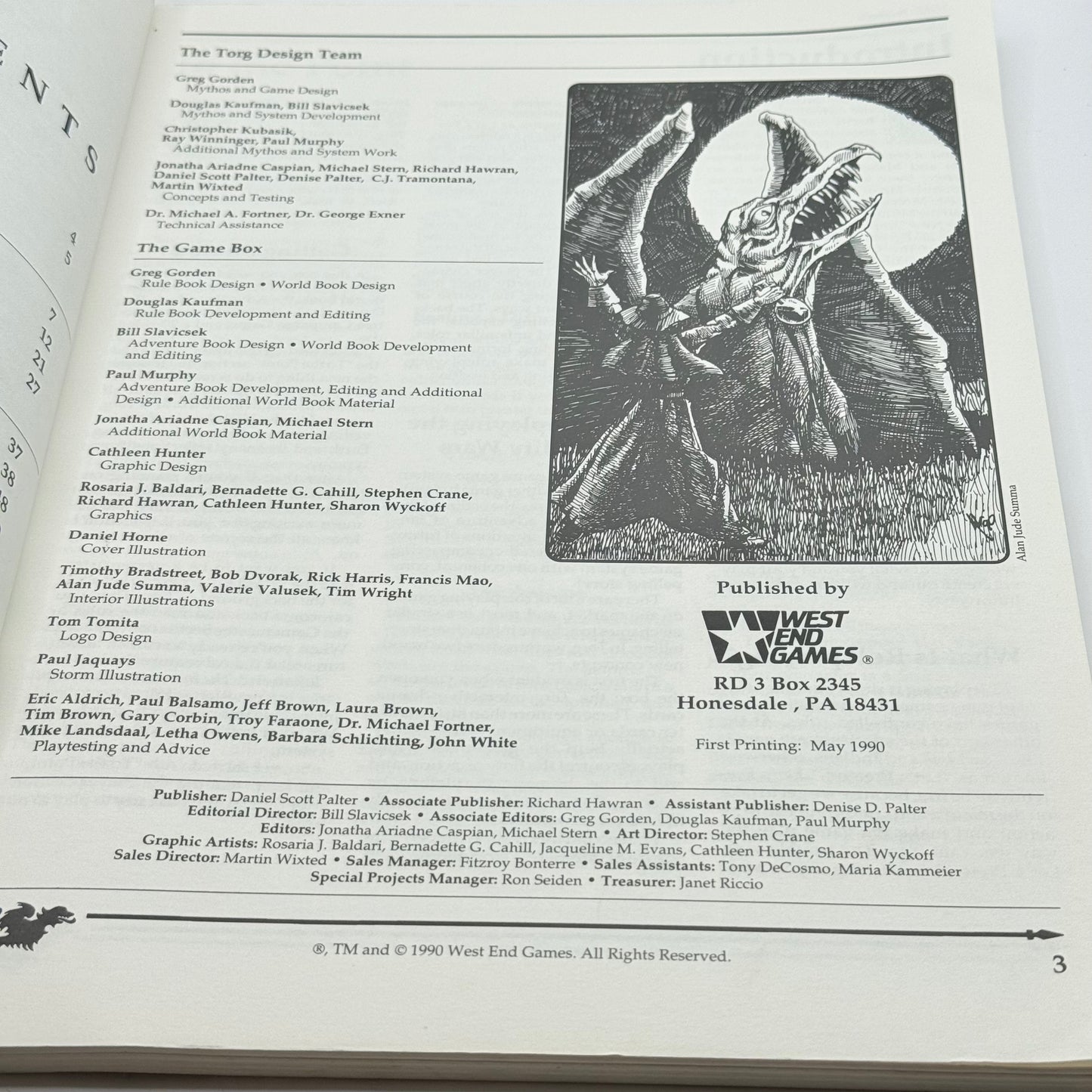Torg Roleplaying the Possibility Wars Rulebook by Greg Gorden & Douglas Kaufman