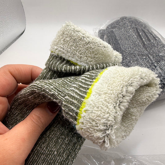 2 pairs twist-yarn fleece lined lounge socks - crew socks original photo - what’s new women’s shoes