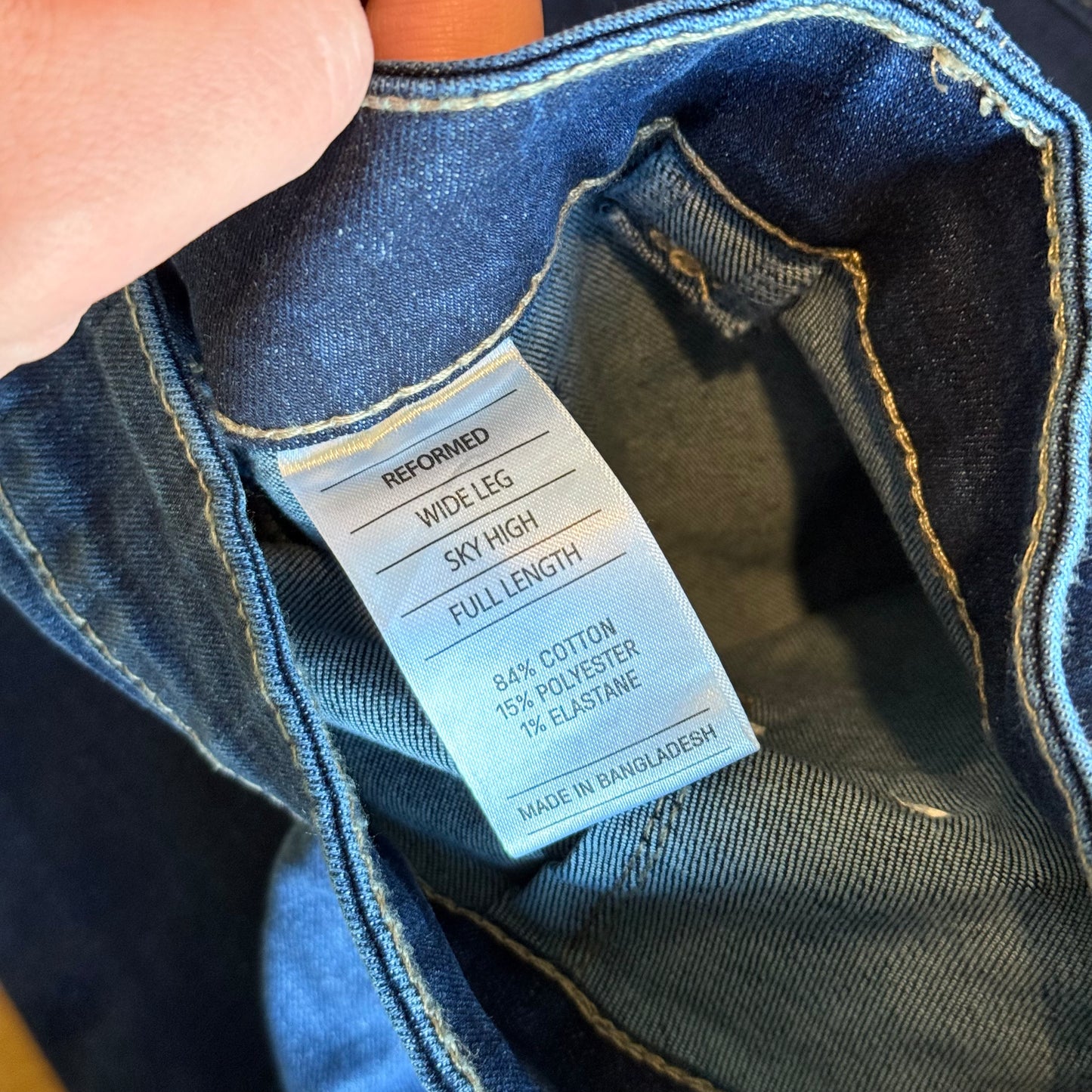 JUST JEANS Reformed Wide Leg Dark Sapphire – Size 16