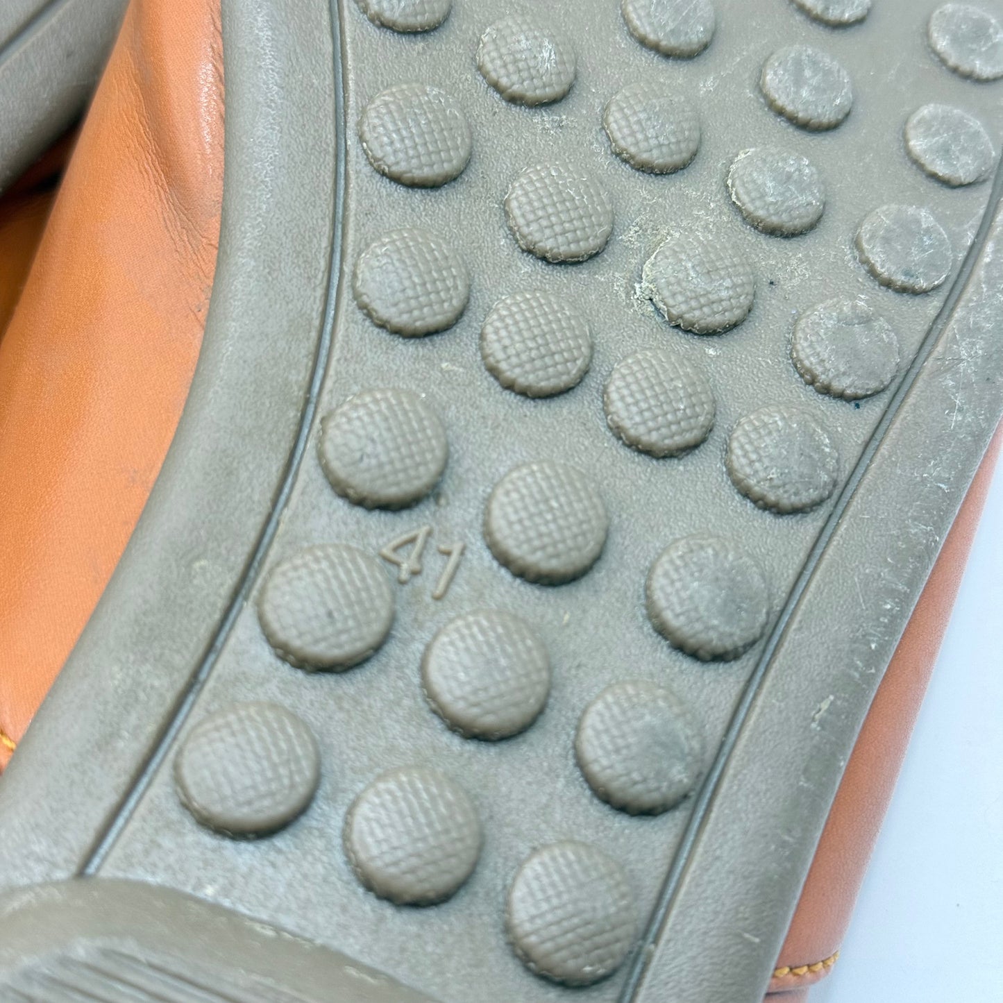 Utopia Tan Brown Lace-Up Flats - Size 41