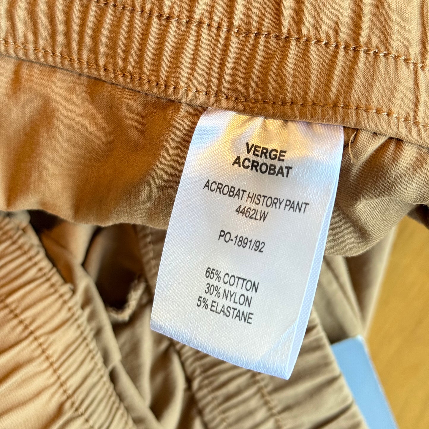 Verge Acrobat History Pant in Tan Size 14