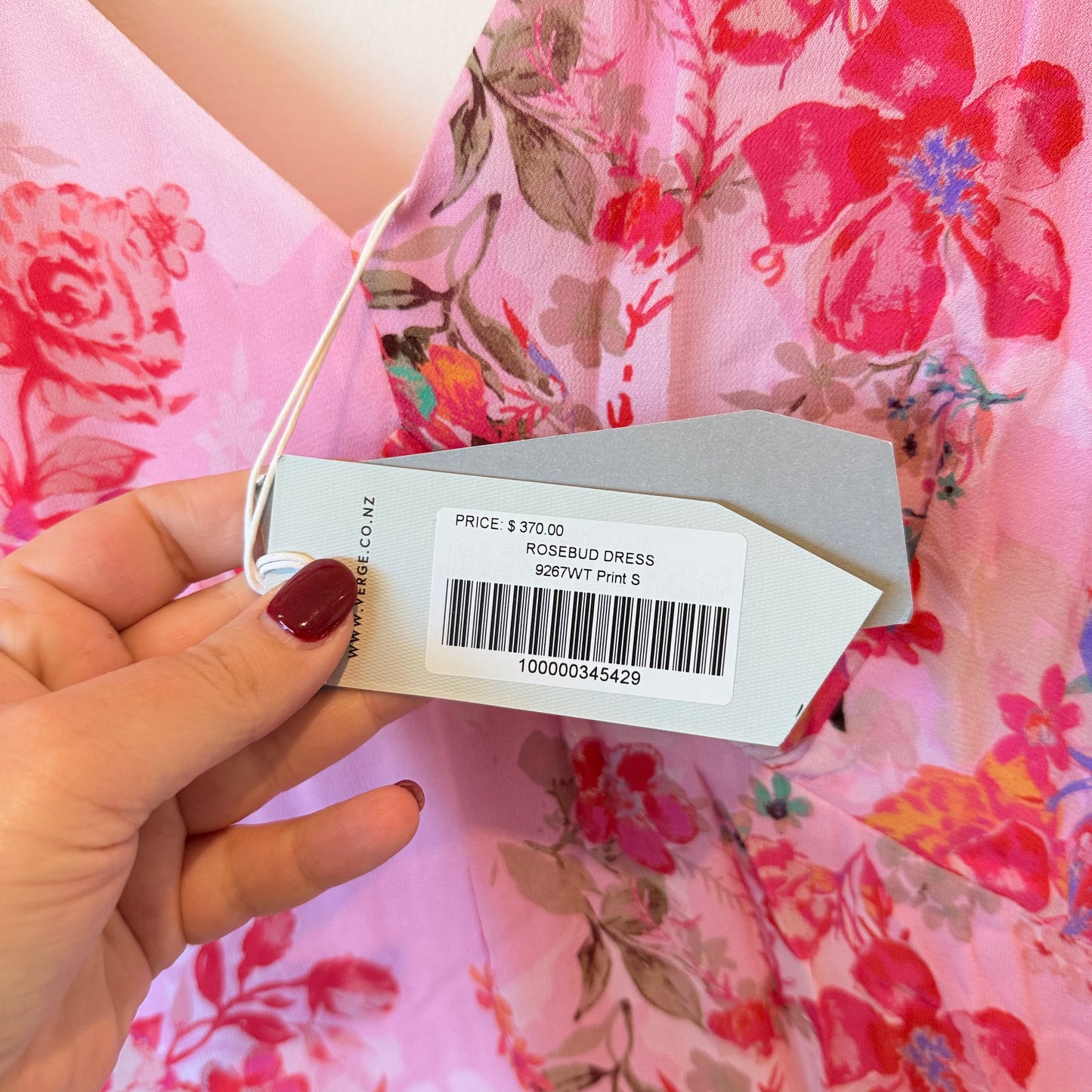 Verge Rosebud Pink Dress - Small