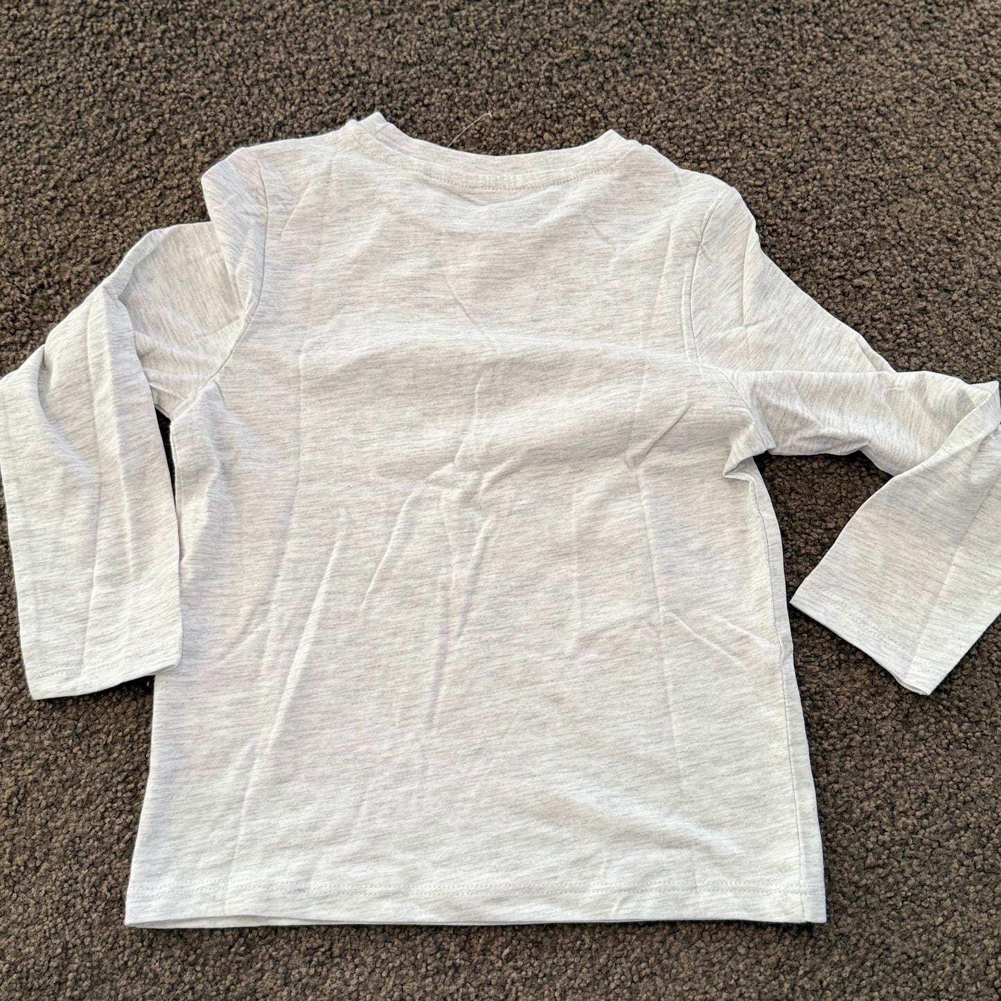 Young original kids’ gray robot print long sleeve t-shirt – size 4 - t-shirts baby clothing