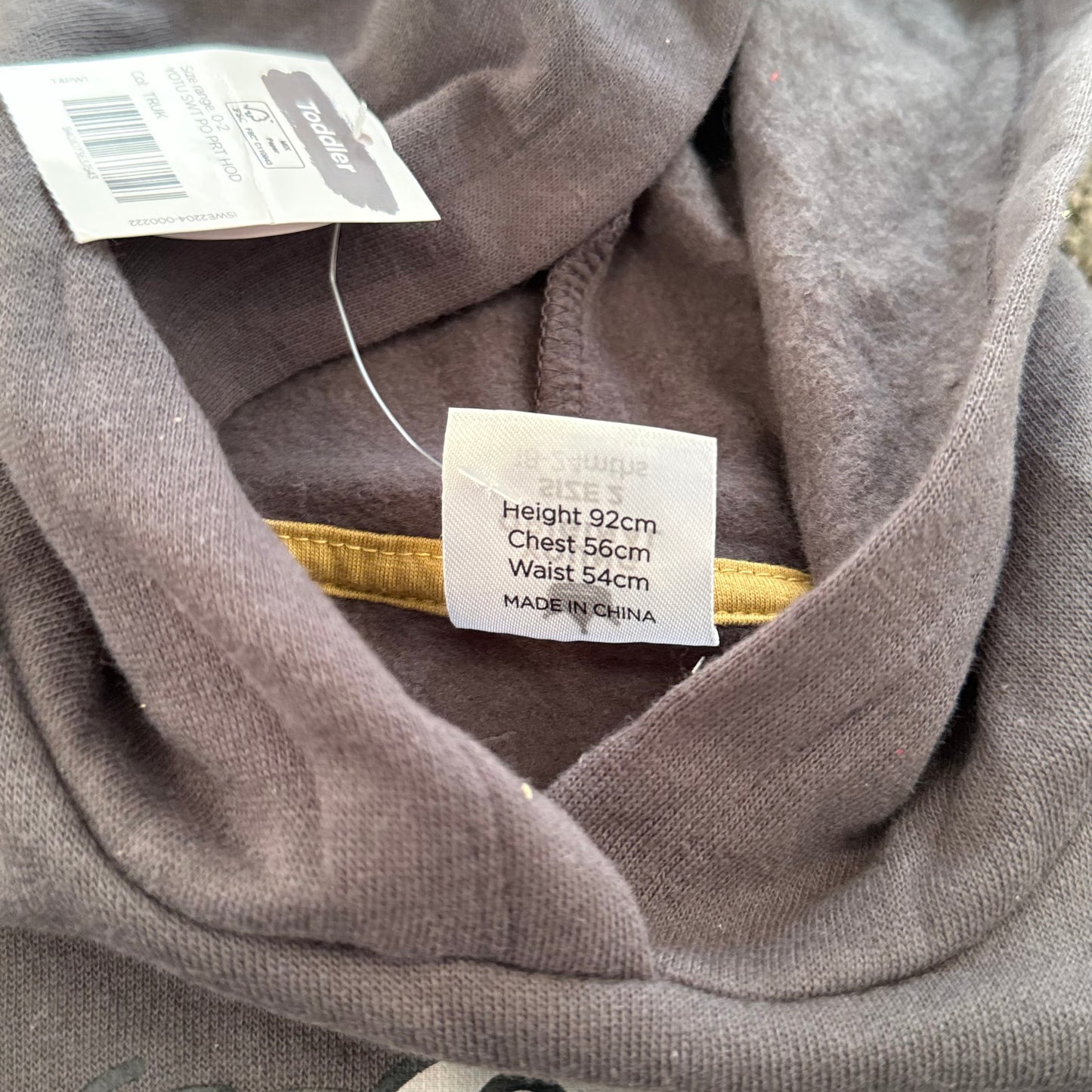 Young original size 2 dark grey dump truck toddler hoodie - hoodies baby clothing