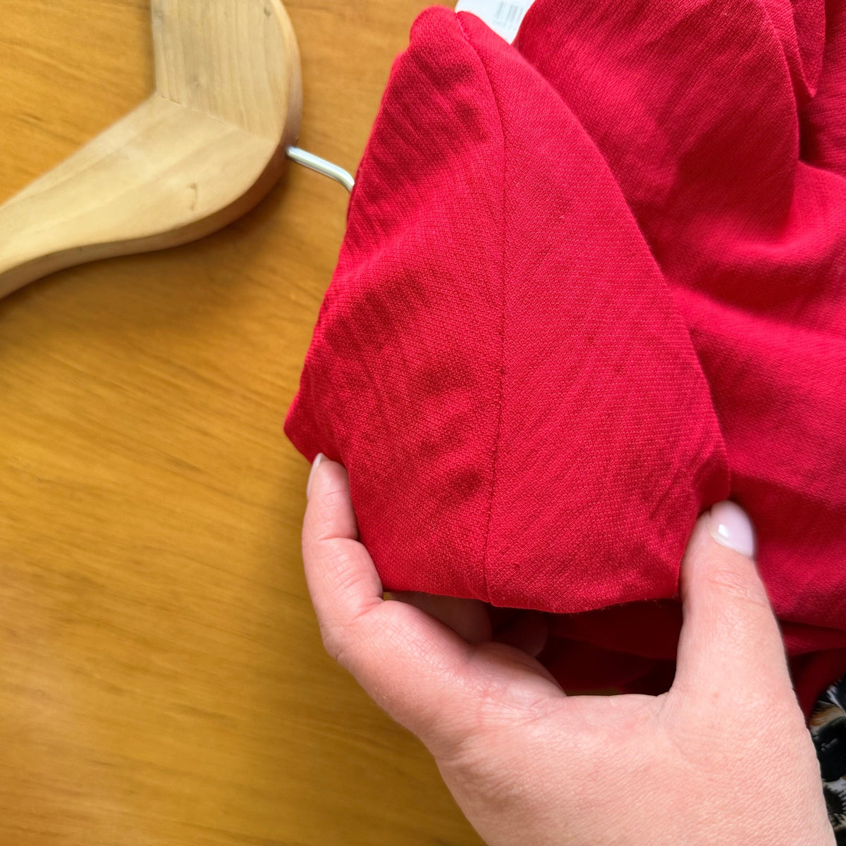 ZARA Red Ruched Side Bodycon Dress Size S