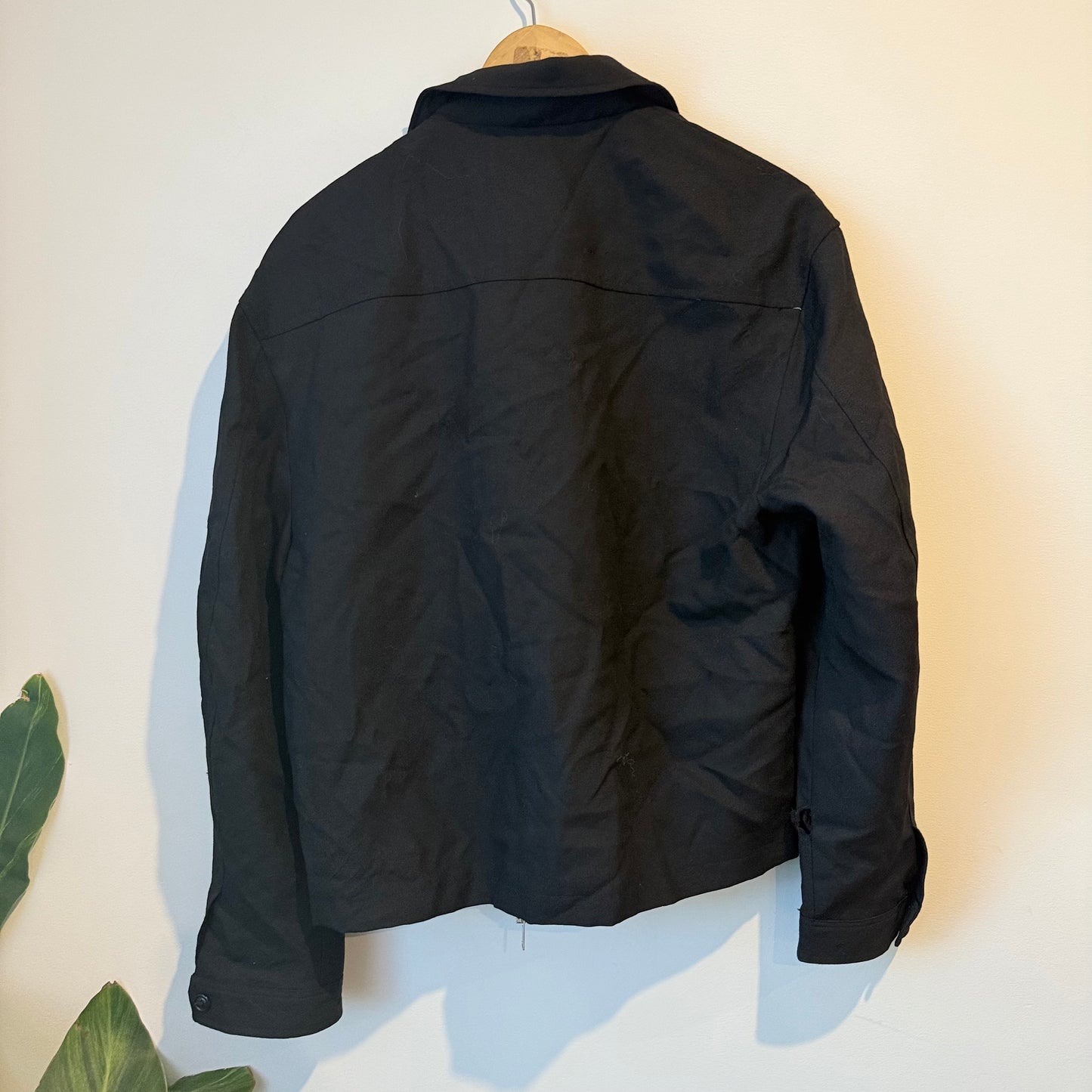 Zara Origins Zip-Up Jacket - Black - Large