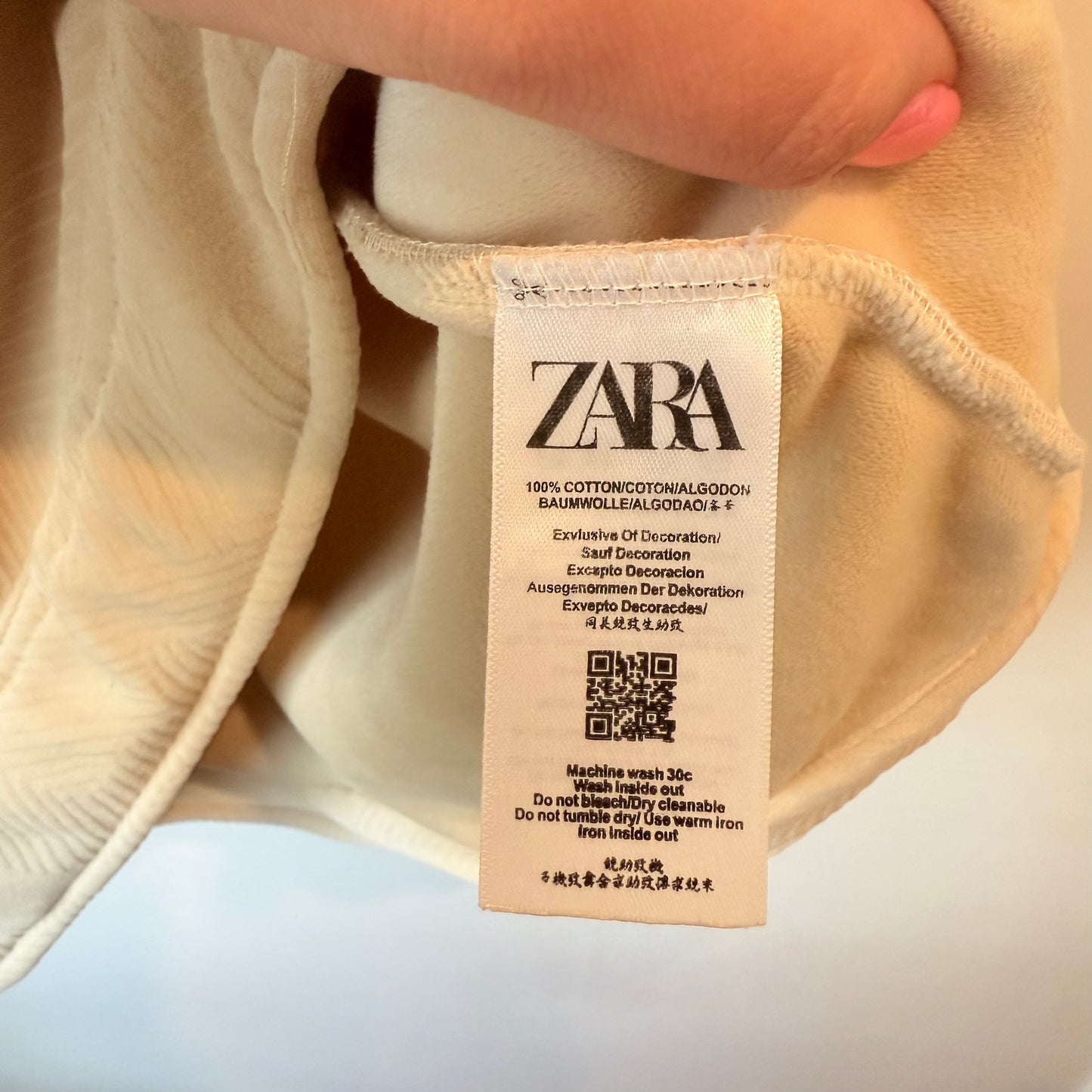 Zara overshirt / jacket - xl in cream - overshirts condition: used - original photo - top - what’s new women’s apparel
