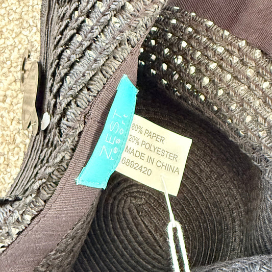 Zest Black Woven Panama Hat