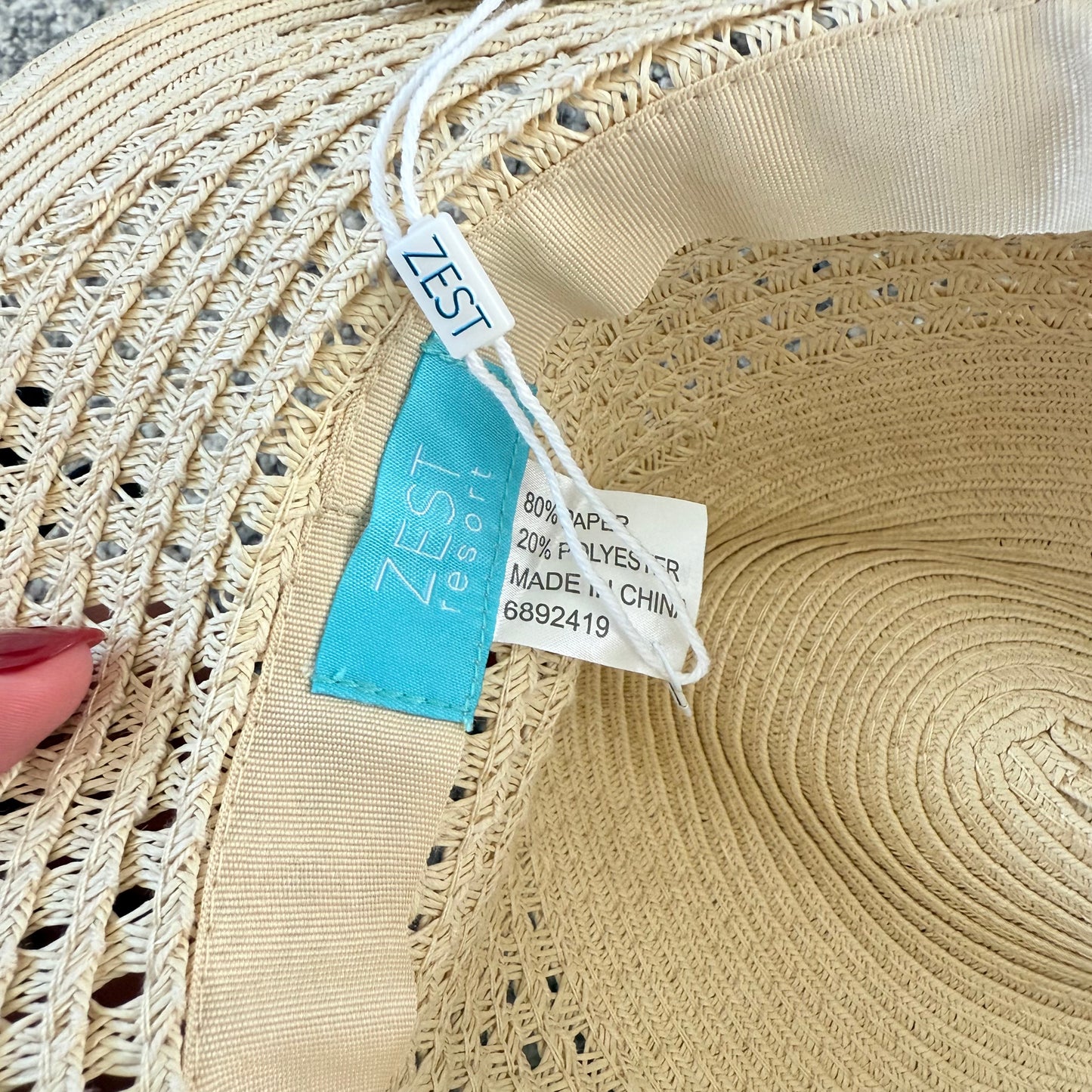 Zest Resort Women's Cowboy Straw Hat, One Size
