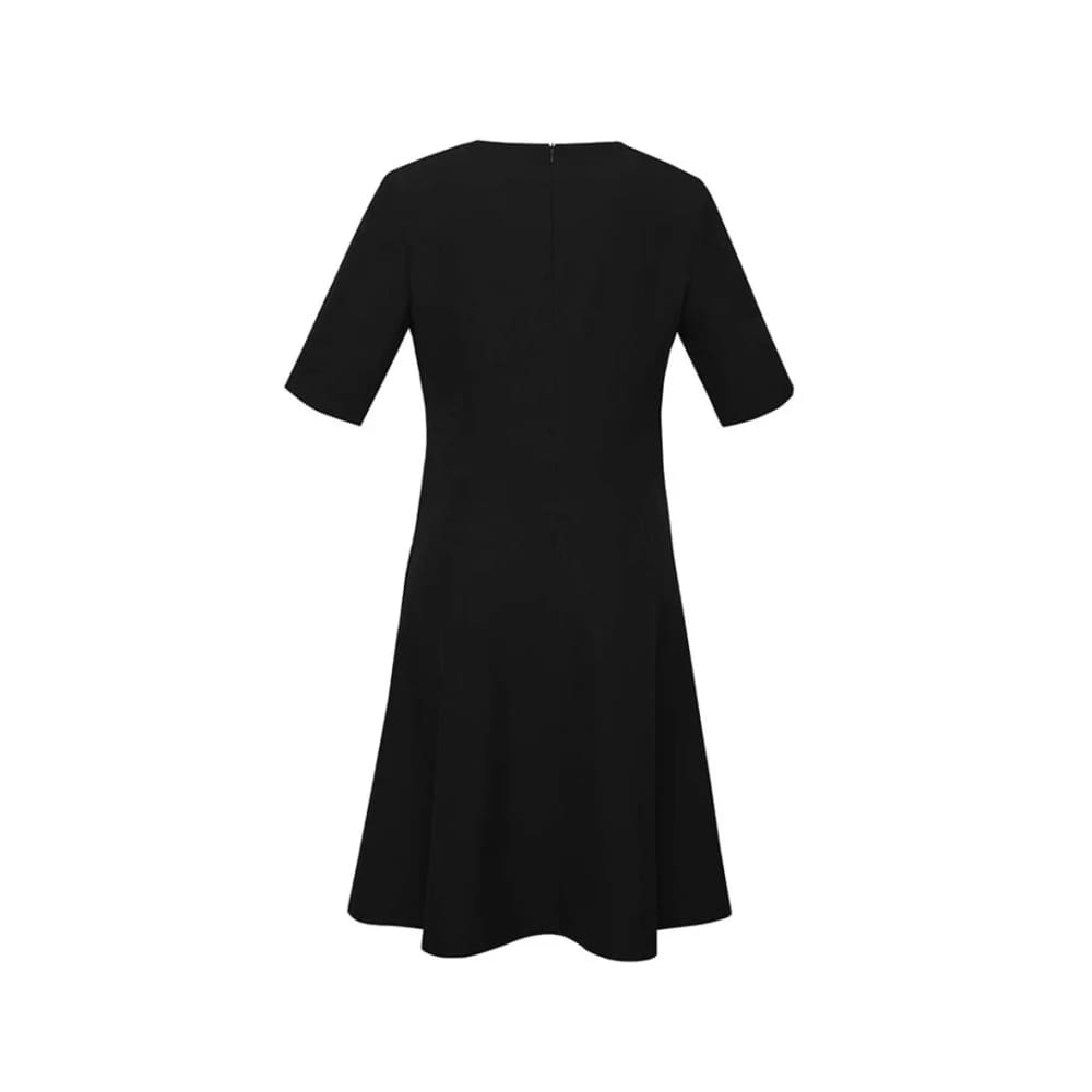 Biz corporates size 12 women’s black siena extended short sleeve dress - uniforms top women’s apparel