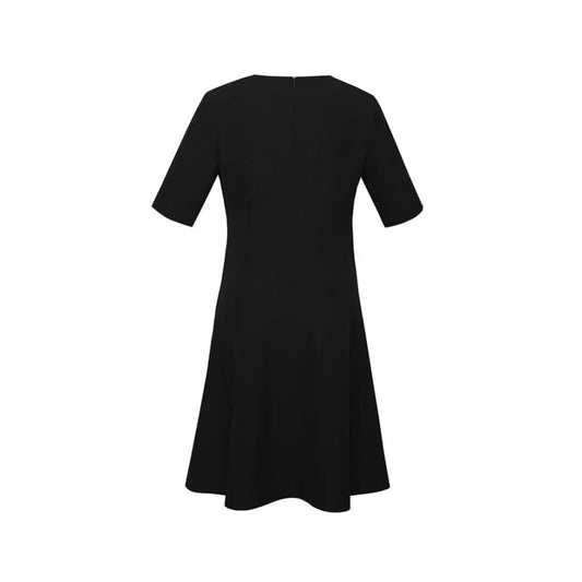 Biz corporates size 12 women’s black siena extended short sleeve dress - uniforms top women’s apparel