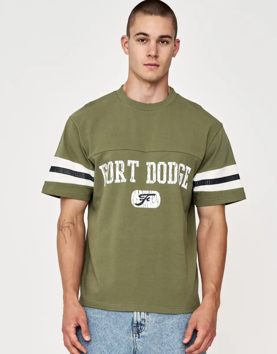 Absent men’s fort dodge graphic tee rrp $29.99 - xs / olive - t-shirts tops - what’s new men’s apparel