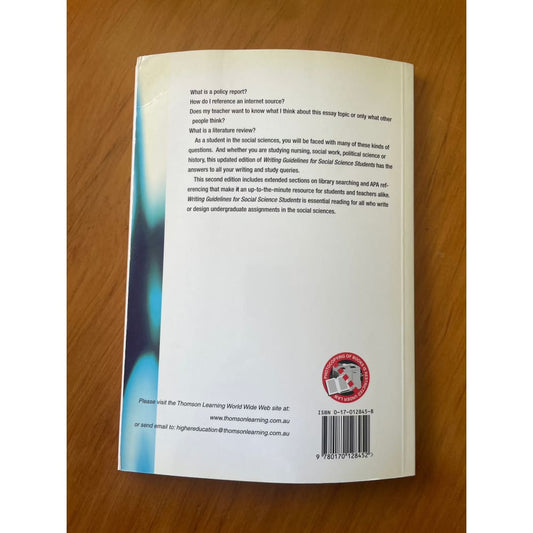 Writing guidelines – for social science students | academic writing resource – used (ex-library) - print books academic
