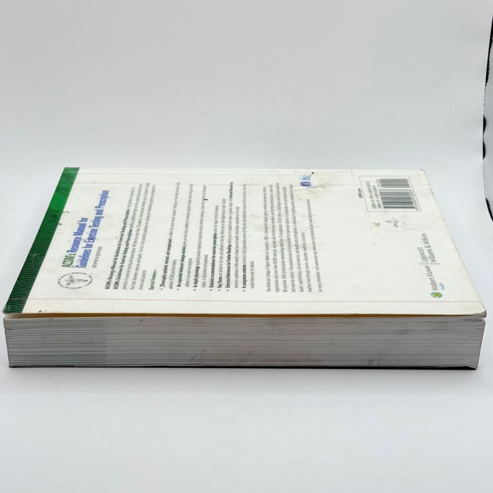 Acsm’s resource manual for guidelines for exercise testing and prescription - print books condition: used - what’s new