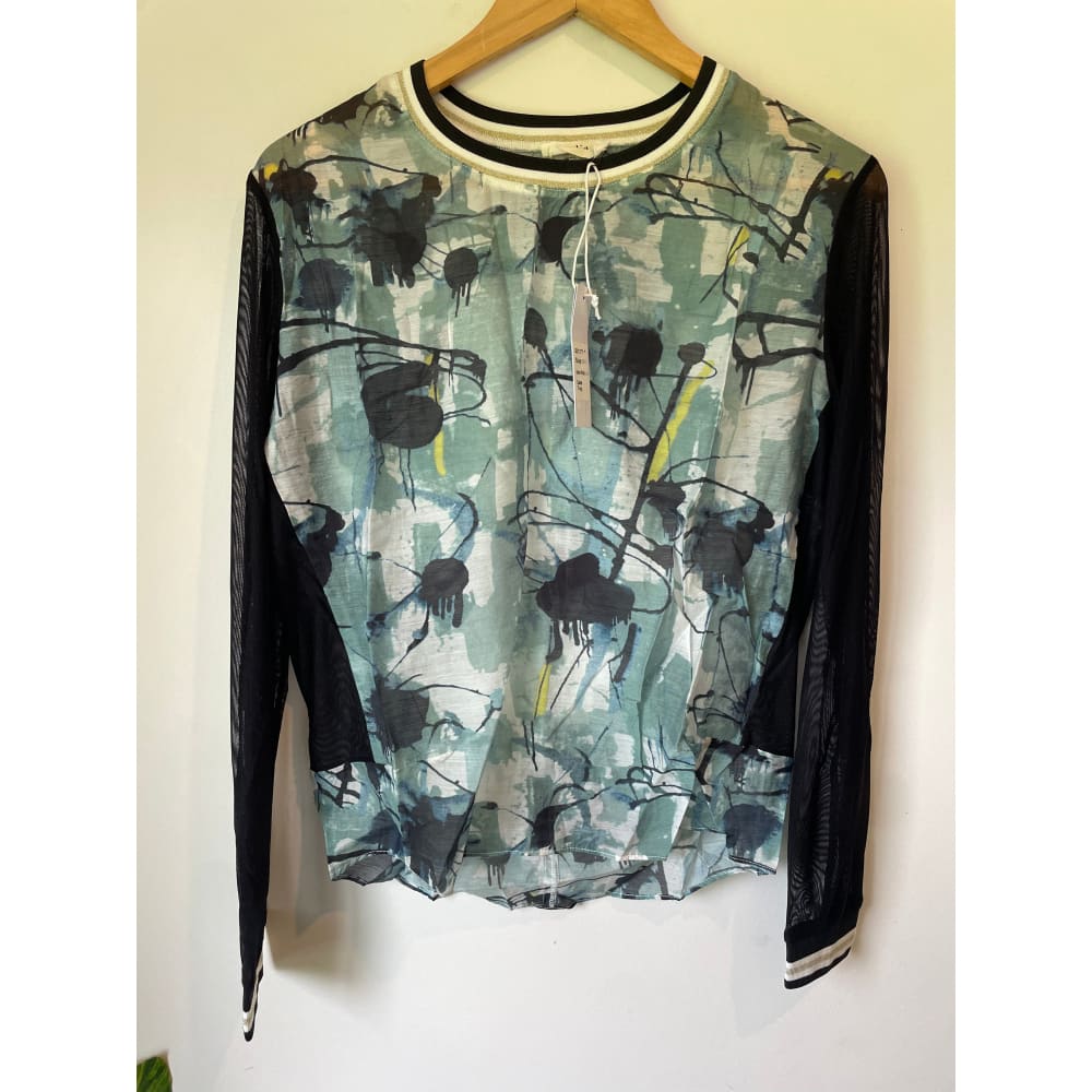 Et alia size xxs saint top in adara print/black – brand new - blouses clothing & fashion - designer clearance