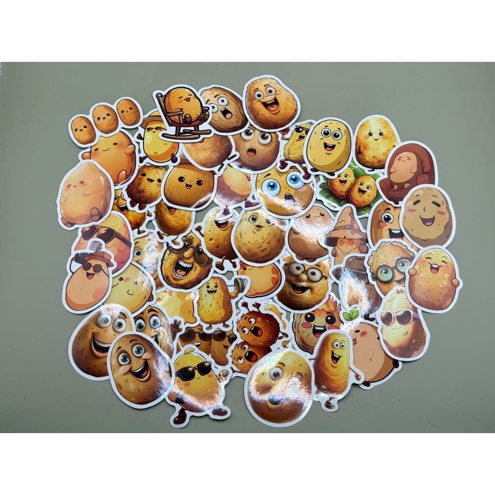50x potato character decals - decorative stickers crafts