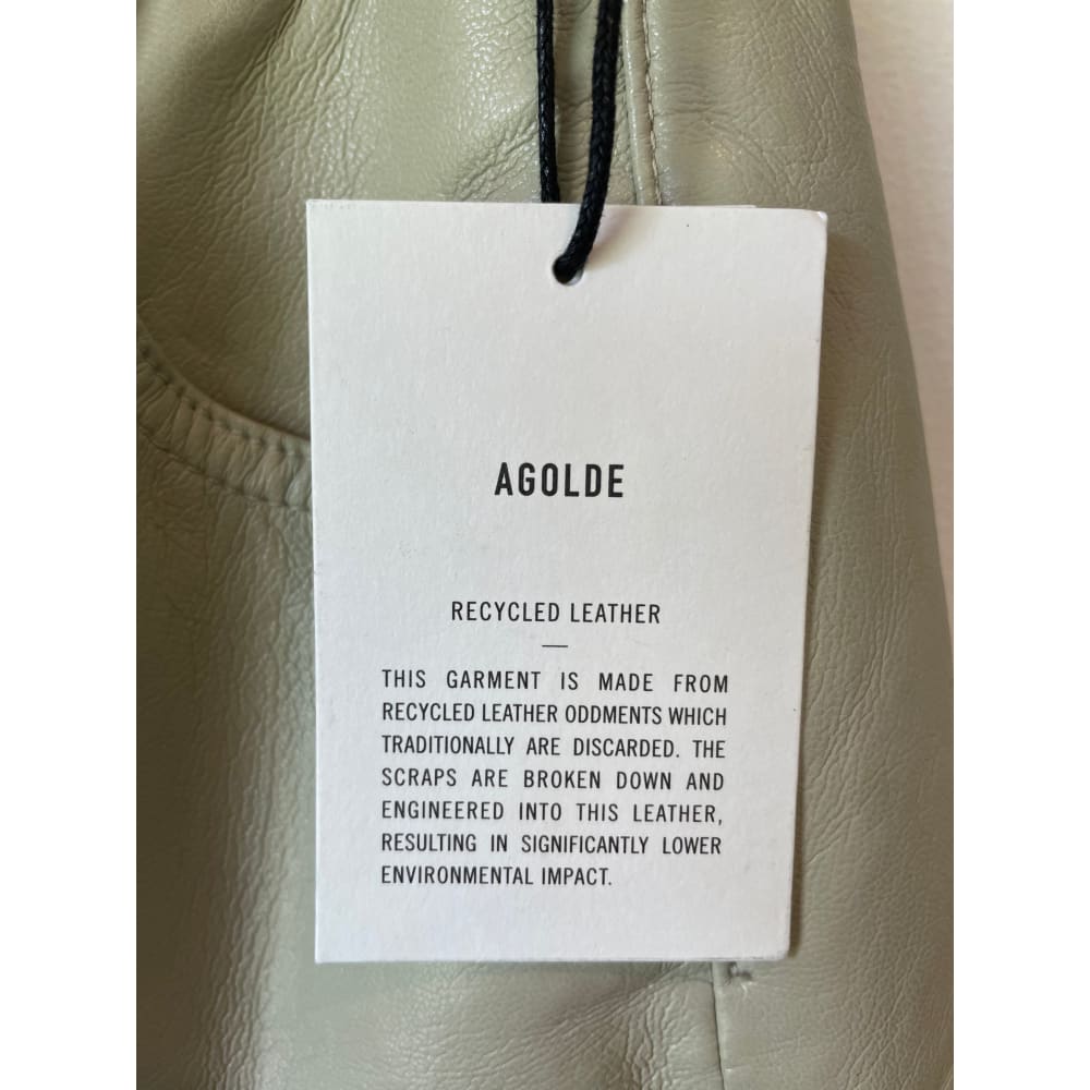 Agolde recycled leather cargo pants – size 23 – minor surface mark – rrp $500 + - cargo pants cargo - clothing &