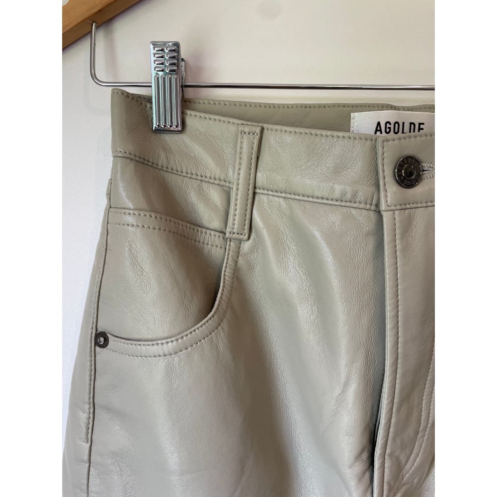 Agolde recycled leather cargo pants – size 23 – minor surface mark – rrp $500 + - cargo pants cargo - clothing &