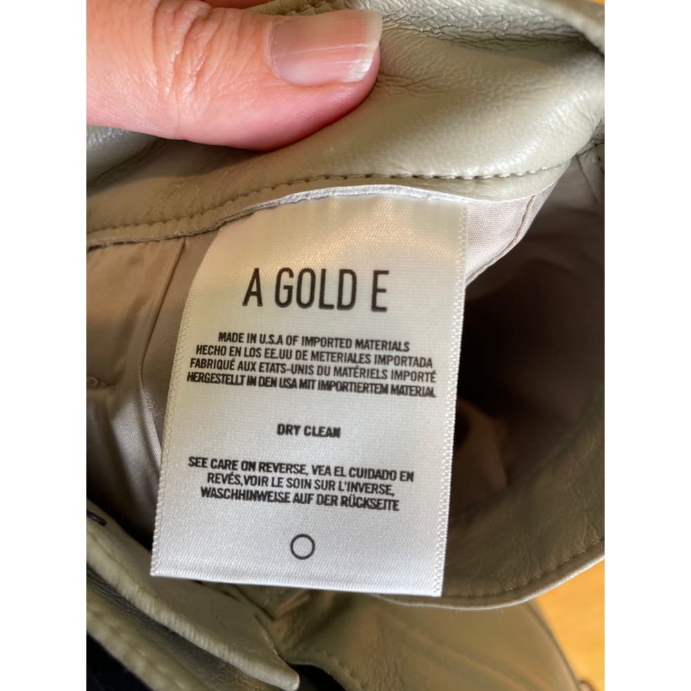 Agolde recycled leather cargo pants – size 23 – minor surface mark – rrp $500 + - cargo pants cargo - clothing &