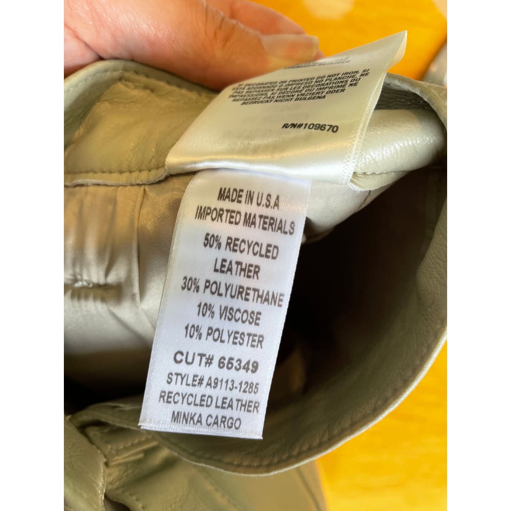 Agolde recycled leather cargo pants – size 23 – minor surface mark – rrp $500 + - cargo pants cargo - clothing &