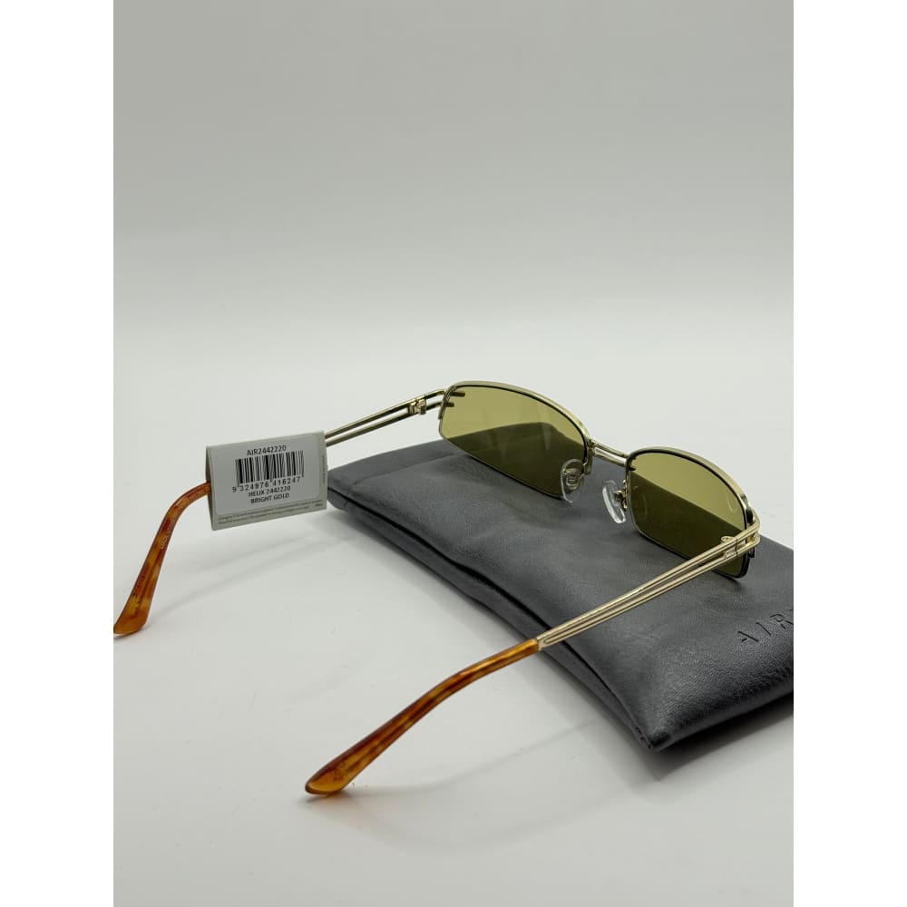 Aire helix bright gold sunglasses - sunglasses accessories women’s apparel