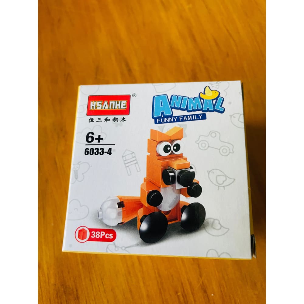 Funny family animal building blocks – 39‑piece set – brand new – multiple styles - fox - interlocking blocks toys