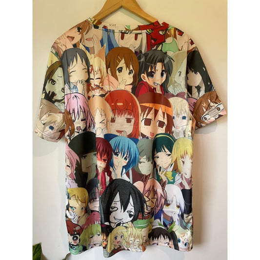 Anime funny face shirt - 3xl - clothing tops anime - tee - top anime