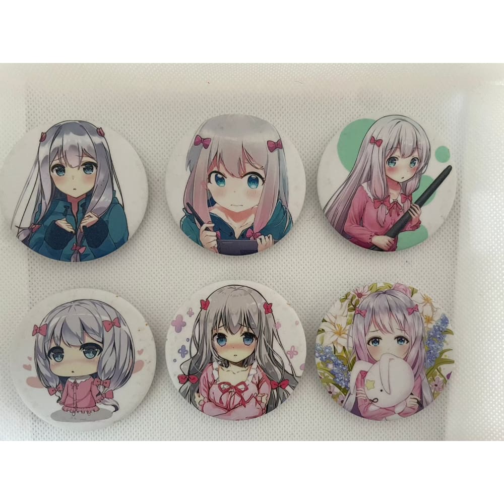 Anime badges – matt finish – multiple designs - lot #6 - brooches & lapel pins anime - brooches & lapel pins anime