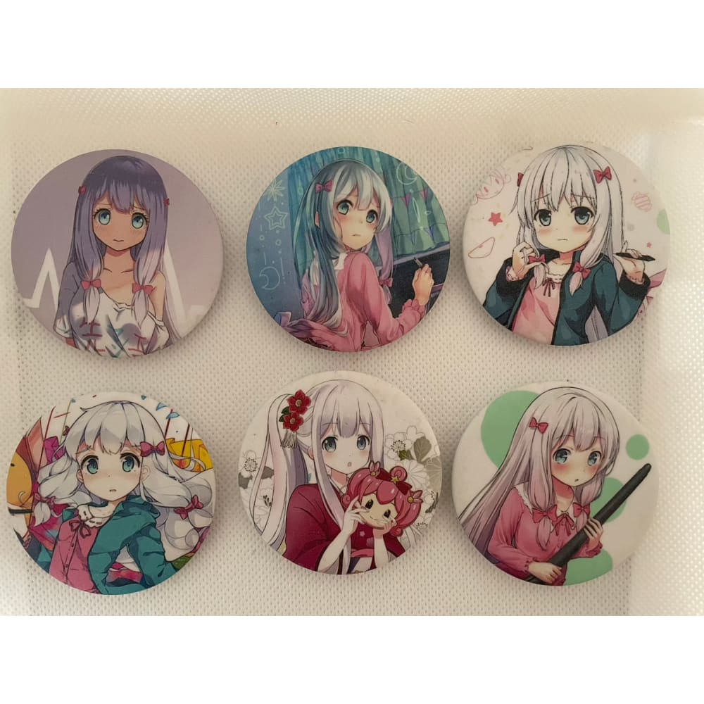 Anime badges – matt finish – multiple designs - lot #8 - brooches & lapel pins anime - brooches & lapel pins anime