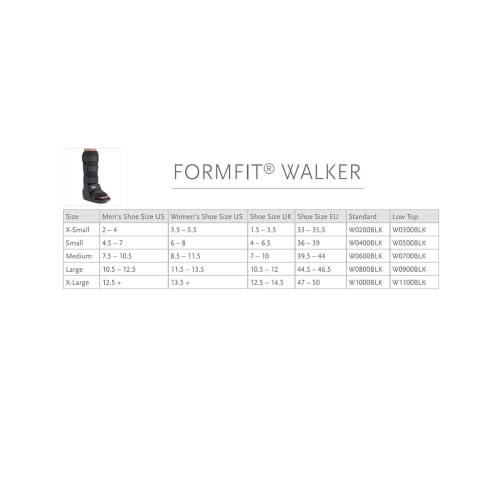 Walker boot ossurĀ® formfitĀ® non-pneumatic adult size small (6-8 female) - ankle supports health and wellness