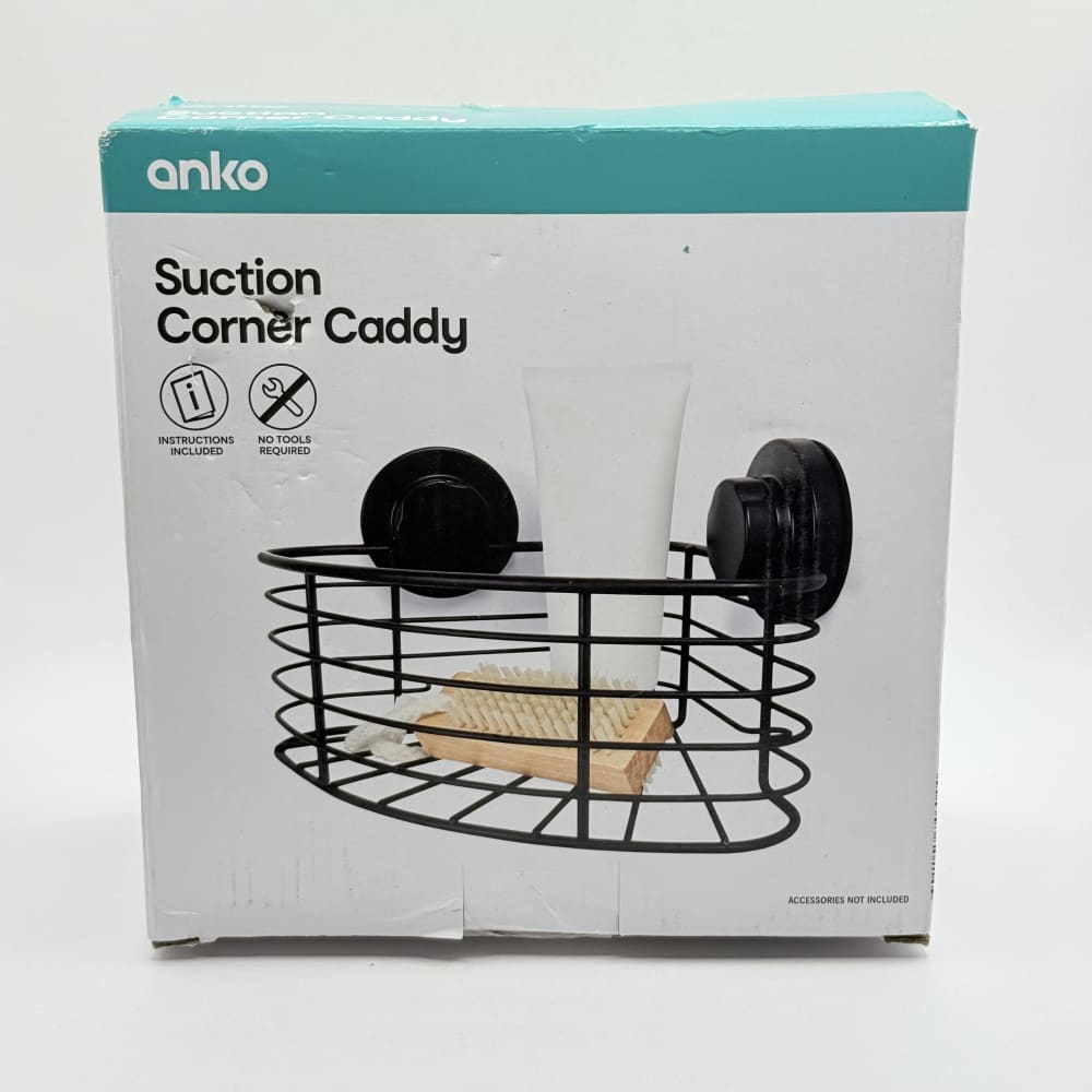 Anko suction corner caddy – black - wall-mounted caddies what’s new home&living materials