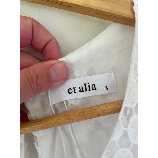 Et alia white lace antonia dress – size s/10 - dresses clothing & fashion - designer clearance - dresses women’s apparel