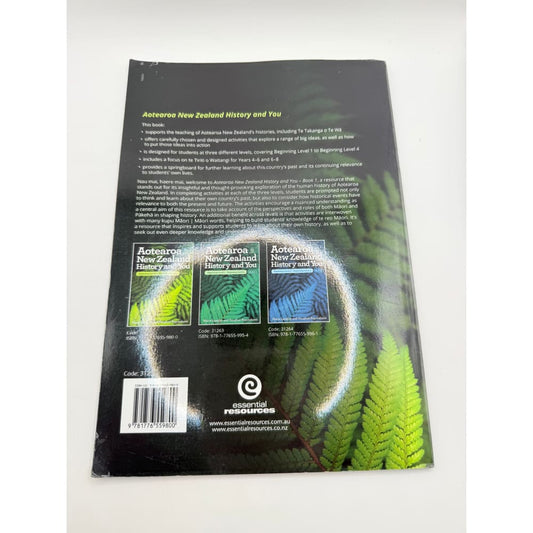 Aotearoa new zealand history and you - beginning level 1 - beginning level 4: book 1 - print books printed media
