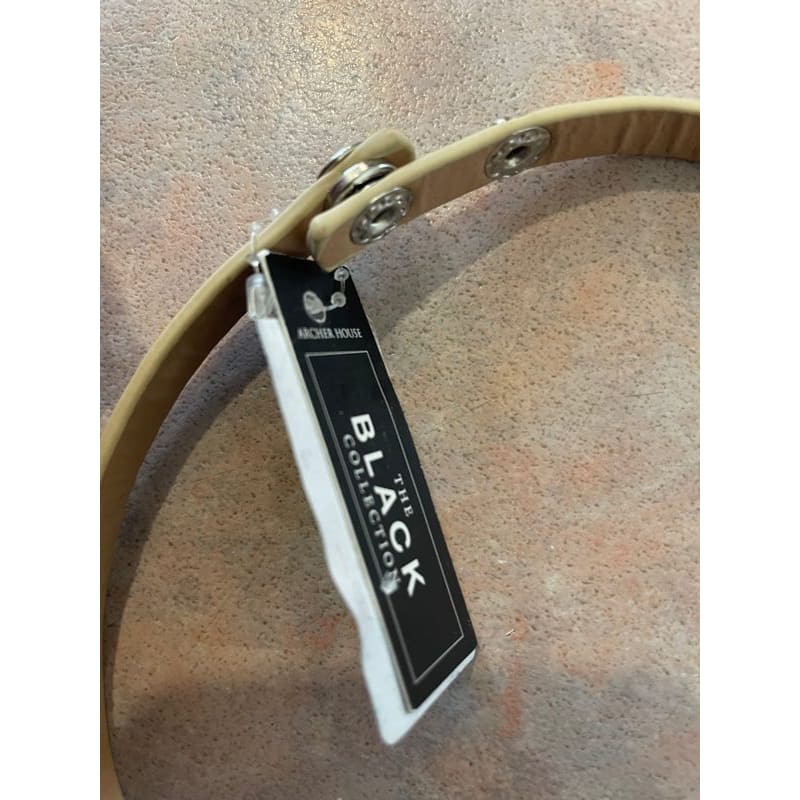 Archer house choker necklace – leather look band with metal accent (brand new 50% off rrp) - necklaces jewelry