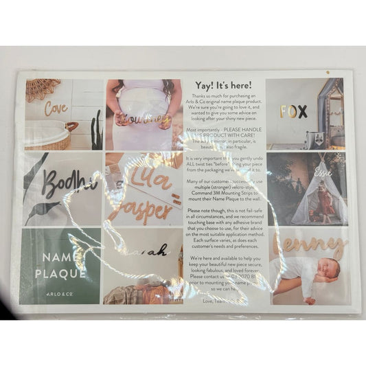 Arlo & co name plaque ’isla’ - decorative plaques home&living materials