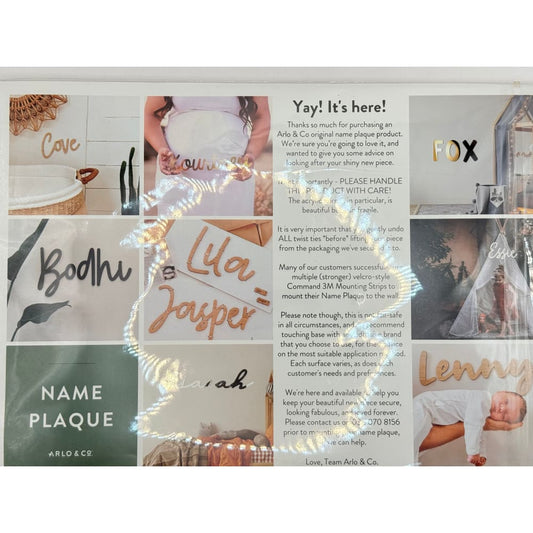 Arlo & co name plaque ’noah’ - decorative plaques home&living materials