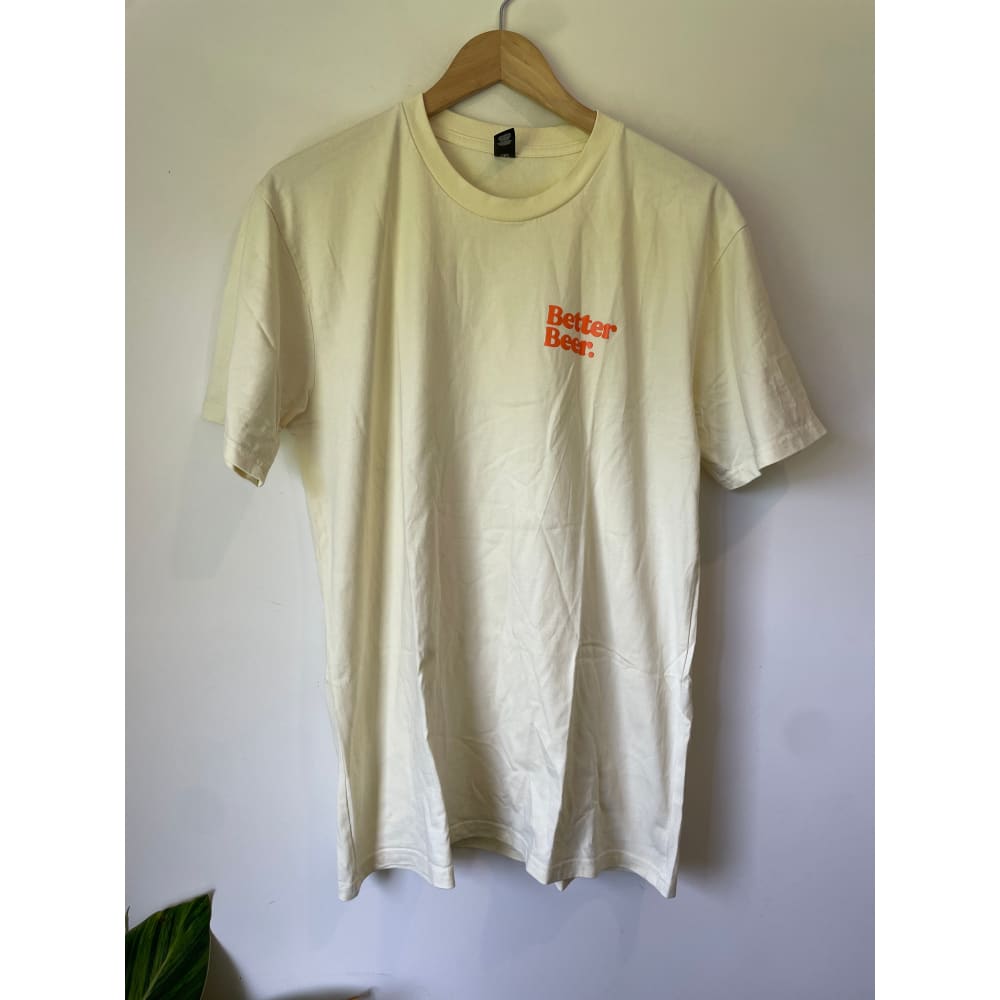 Ascolour classic size l yellow ’better beer’ t-shirt - t-shirts tops men’s apparel