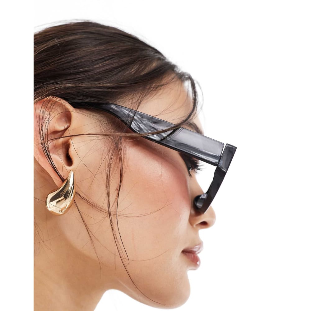 Asos design oval sunglasses in black - sunglasses accessories women’s apparel