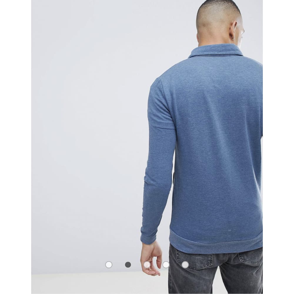 Asos design tall muscle jersey harrington jacket – size s | brand new in dark denim marl - coats & jackets clothing &