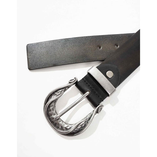 Asos design size xl distressed faux leather belt with buckle detail – washed brown - belts underwear & basics men’s