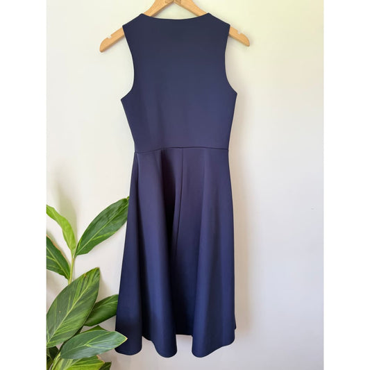 Asos size 8 elegant navy midi dress - dresses condition: used - top women’s apparel