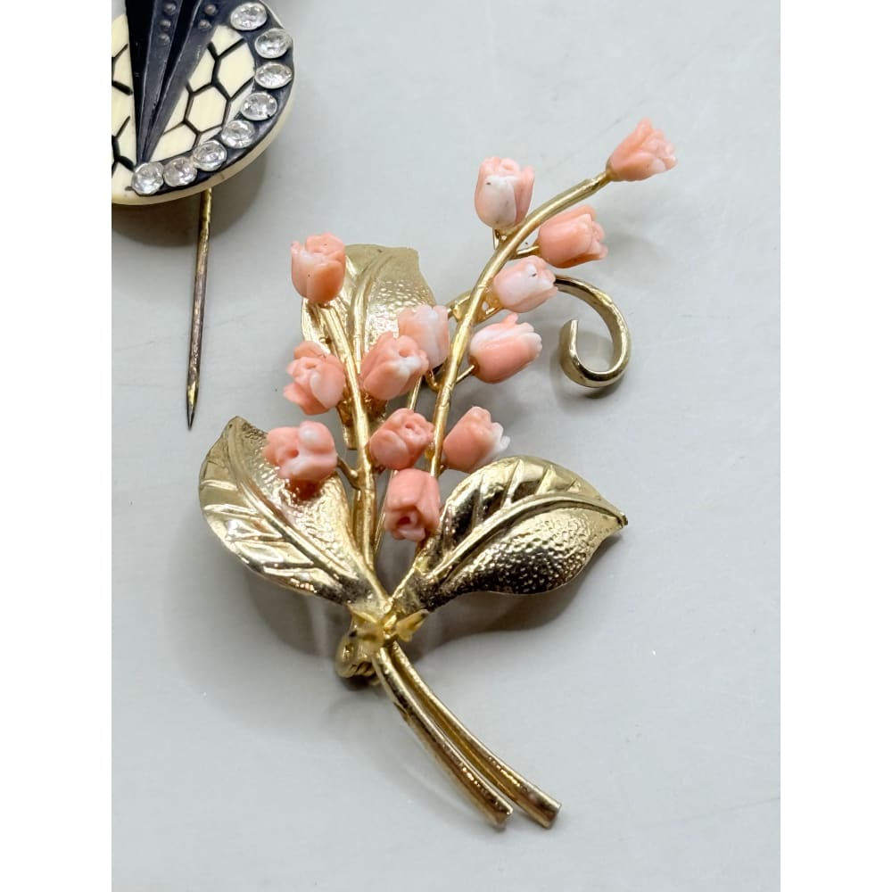 Vintage set of 3 brooches & 1x hat pin - brooches & lapel pins crafts