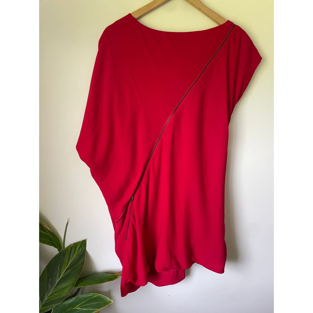 M lime assymetrical tunic - size 14 - tunics condition: used - top women’s apparel