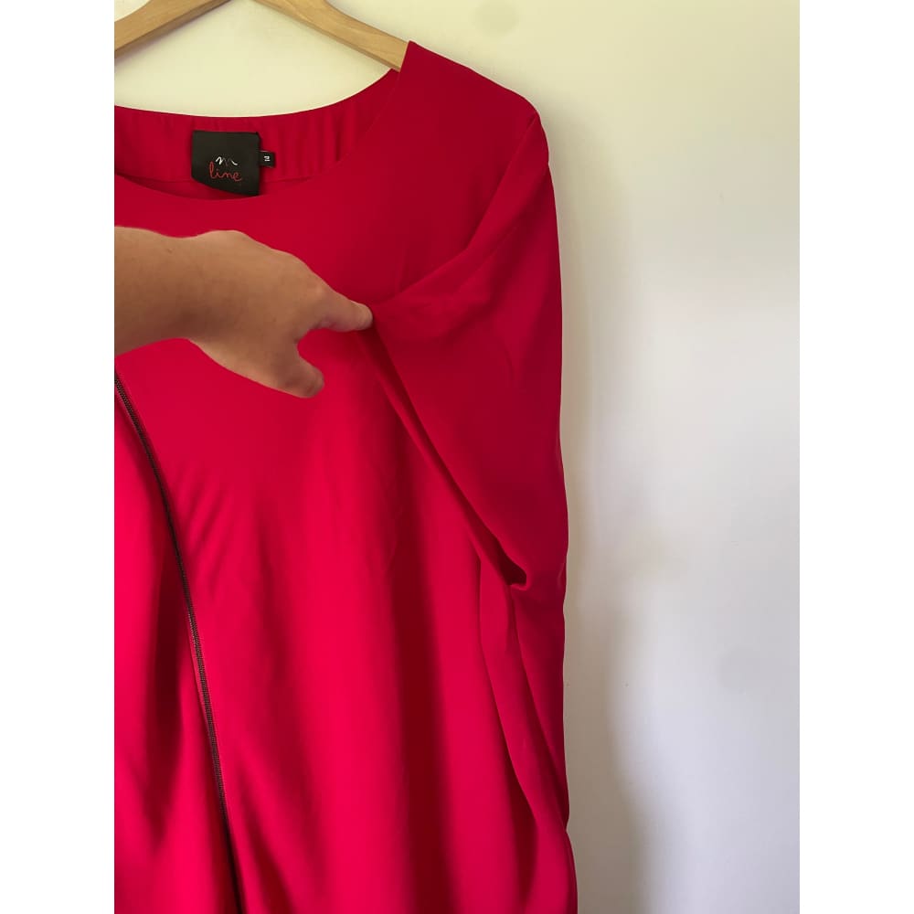 M lime assymetrical tunic - size 14 - tunics condition: used - top women’s apparel