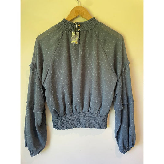 ATMOS & HERE Size 10 Gray Long Sleeve Top