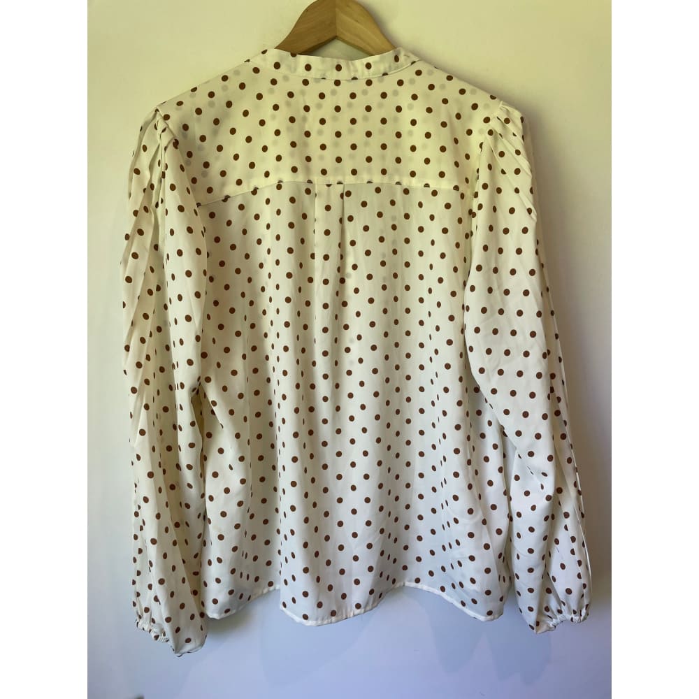 Atmos & here long sleeve polka dot top – size 10 – brand new cut label - blouses blouse - bnew label cut branded