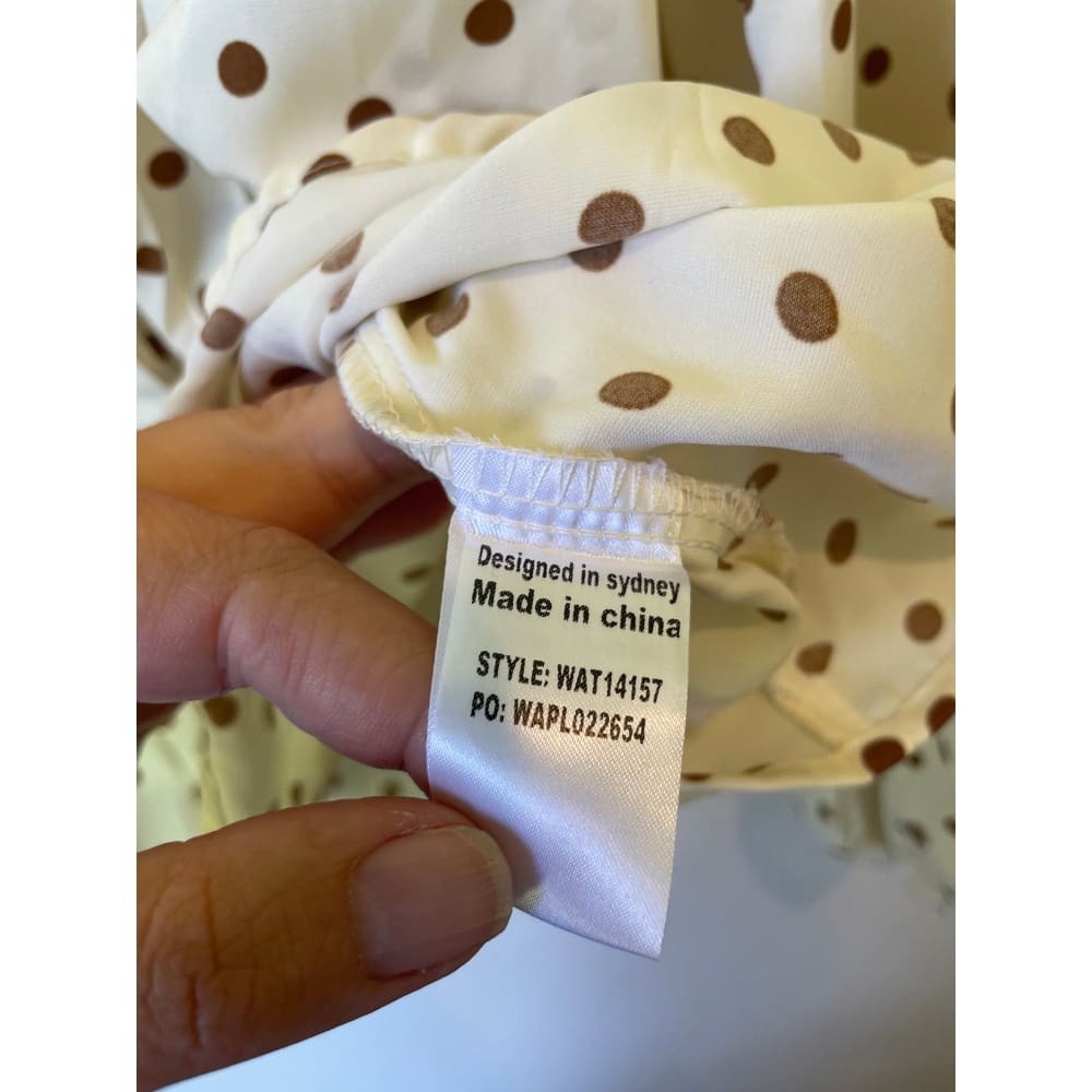 Atmos & here long sleeve polka dot top – size 10 – brand new cut label - blouses blouse - bnew label cut branded