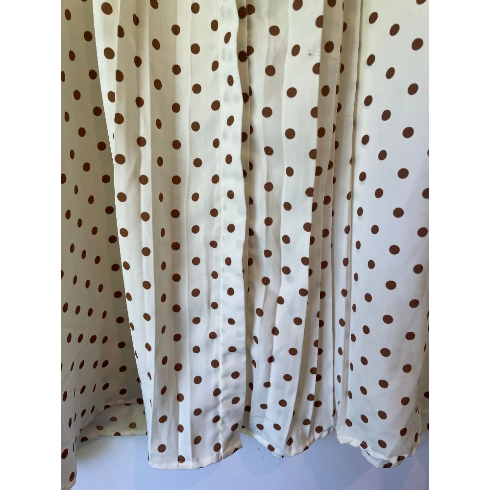 ATMOS & HERE Size 10 Polka Dots Long Sleeve Top