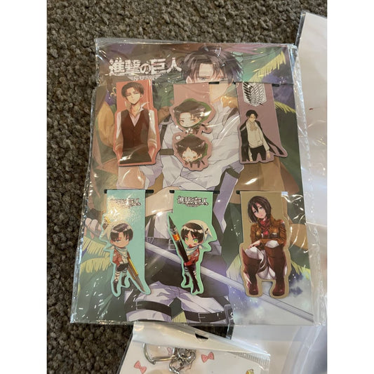Attack on titan levi swag bag contents - collectibles anime - collectible anime