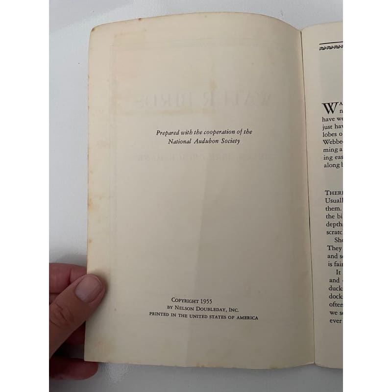 Vintage 1955 national audubon society nature program - water birds - print books book - condition: used - nature